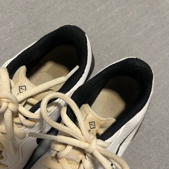 Nike Kids Baseball Cleats White Black Synthetic Leather Lace Up Size 13C - Picture 3 of 7